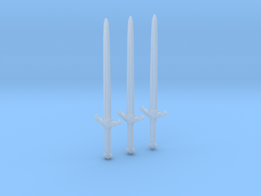 Warden swords for 28mm/35mm minis - 3 pieces in Clear Ultra Fine Detail Plastic