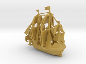 Sail ship in high detail in Tan Fine Detail Plastic