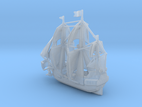 Sail ship in high detail in Clear Ultra Fine Detail Plastic