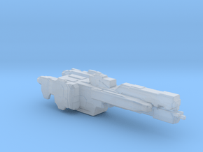 UNSC Charon Frigate 3cm version in Clear Ultra Fine Detail Plastic