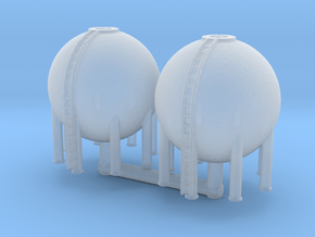LNG Spherical Tank (x2) 1/700 in Clear Ultra Fine Detail Plastic
