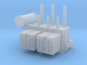 Substation Transformer 1/220 in Clear Ultra Fine Detail Plastic