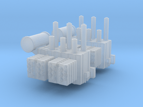 Substation Transformer (x2) 1/700 in Clear Ultra Fine Detail Plastic