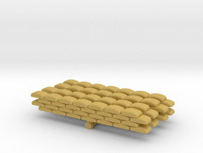 Sandbag Straight Section (x4) 1/144 in Tan Fine Detail Plastic