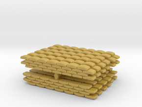 Sandbag Straight Section (x12) 1/285 in Tan Fine Detail Plastic