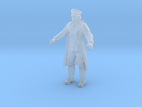Wolfenstein Colossus officer in trenchcoat 28 in Clear Ultra Fine Detail Plastic