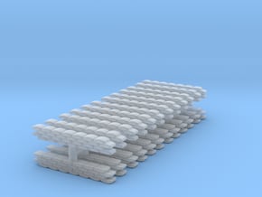 Sandbag Straight Section (x24) 1/500 in Clear Ultra Fine Detail Plastic