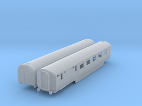 o-148fs-lner-silver-jubilee-E-F-twin-coach in Clear Ultra Fine Detail Plastic