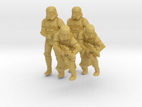 Imperial stormtrooper squad 4 miniatures, 28mm/35m in Tan Fine Detail Plastic