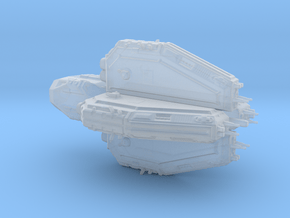 Sci fi destroyer Marucan Class in Clear Ultra Fine Detail Plastic