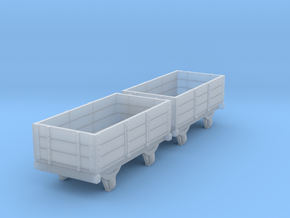 o-re-148fs-eskdale-3-plank-wagons in Clear Ultra Fine Detail Plastic