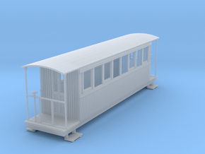 o-55-redlake-tramway-bogie-coach in Clear Ultra Fine Detail Plastic