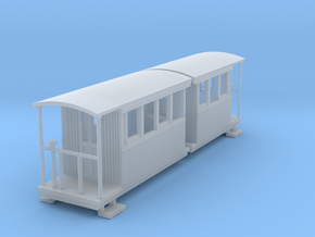 o-87-redlake-tramway-coach-3-4 in Clear Ultra Fine Detail Plastic