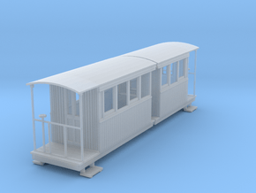 o-55-redlake-tramway-coach-3-4 in Clear Ultra Fine Detail Plastic