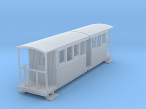 o-76-redlake-tramway-coach-3-4 in Clear Ultra Fine Detail Plastic