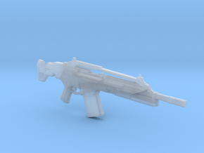 SCAR assault rifle 1:6 scale in Clear Ultra Fine Detail Plastic