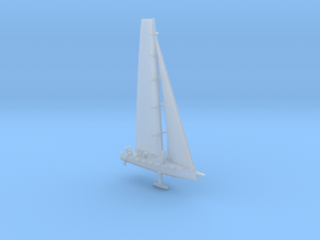 Racing yacht in Clear Ultra Fine Detail Plastic