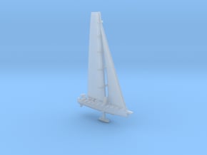 Racing yacht / scale 1/1250 in Clear Ultra Fine Detail Plastic