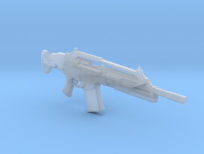 SCAR assault rifle/ for 6"-7" custom figures in Clear Ultra Fine Detail Plastic
