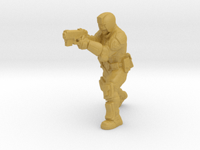 Judge Dredd / assault pose, 40 mm scale in Tan Fine Detail Plastic