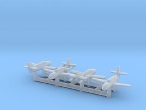 (1:700) Messerschmitt (2x Me 328 B + 2x Me 328 V1) in Clear Ultra Fine Detail Plastic