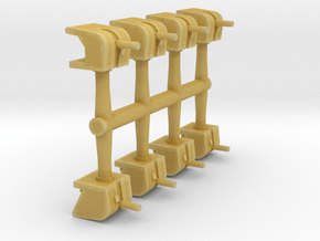 1/700 5in/25 Shielded High-Angle Mounts (8x) in Tan Fine Detail Plastic