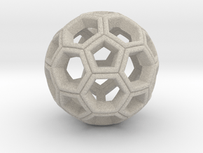 Soccer Ball Pendant in Natural Sandstone