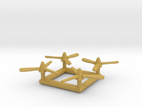 (1:200) x4 Propellers for DHC-5 Buffalo in Tan Fine Detail Plastic