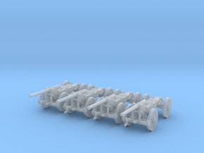 1/220 de Bange cannon 155mm - transported x4  in Clear Ultra Fine Detail Plastic