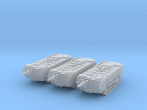1/220 Saint-Chamond tanks (early) x3 in Clear Ultra Fine Detail Plastic