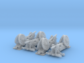 1/220 Bange cannons for train transport x4 in Clear Ultra Fine Detail Plastic