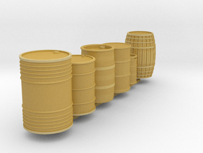 1/64 drum & barrel set x6 in Tan Fine Detail Plastic