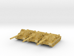 1/144 SU-100 tank hunter in Tan Fine Detail Plastic