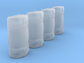 Rolled tarpaulins for 28mm-32mm minis in Clear Ultra Fine Detail Plastic