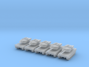 6mm 1/285 Ariete C1 tank X5 in Clear Ultra Fine Detail Plastic
