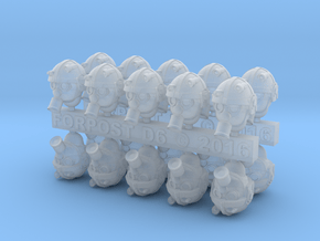 Wastefall commando heads (20) in Clear Ultra Fine Detail Plastic