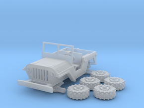 1/100 Toy Jeep 4x4 in Clear Ultra Fine Detail Plastic