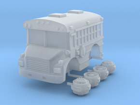 1/64 Tooned Thomas school bus (ChoroQ size) in Clear Ultra Fine Detail Plastic