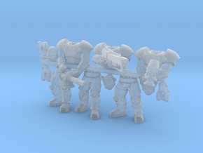 28mm Wastefall Metal Brothers squad in Clear Ultra Fine Detail Plastic