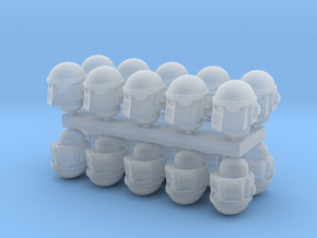 28mm Astrowarrior M2 helmets in Clear Ultra Fine Detail Plastic