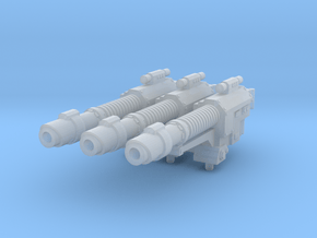 28mm drop laser cannons (3) in Clear Ultra Fine Detail Plastic