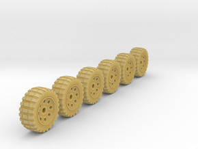 25mm diameter wheels for vehicle models x6 in Tan Fine Detail Plastic