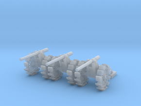 1/220 De Bange 155mm cannon with shoes in Clear Ultra Fine Detail Plastic