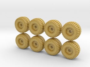 18mm diameter wide wheels in Tan Fine Detail Plastic