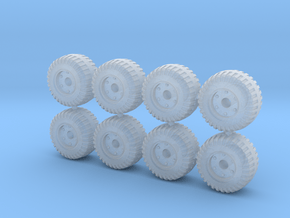18mm diameter wide wheels in Clear Ultra Fine Detail Plastic
