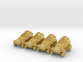 6mm BA-64 armored cars (4) in Tan Fine Detail Plastic