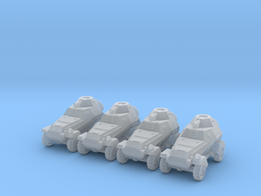 6mm BA-64 armored cars (4) in Clear Ultra Fine Detail Plastic