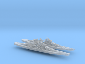 1/3000 UK Lion class battleship (1939) x2 in Clear Ultra Fine Detail Plastic