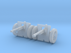 1/100 75mm French cannon 1897/1938 in Clear Ultra Fine Detail Plastic