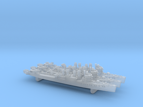 1/1800 Town-class Destroyers [UK;1943] (x3) in Clear Ultra Fine Detail Plastic